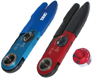 Crimping tool for power contacts size 8 and machined contact